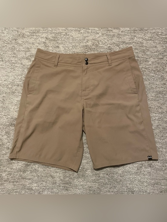 Under Armour Other - Under Armour Hybrid Tech HeatGear Shorts Brown Mens Size 36 Loose Lightweight